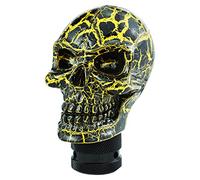Temzzer Resin Transmission Shift Lever Knob Heavy Shiny Vehicle Shifter Handle Stick Head for Most Manual Automotive Vehicles (Black Pattern)