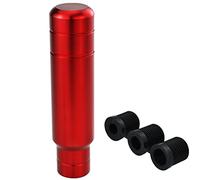 Temzzer Shift Knob 5 in Aluminum Car Gear Shifter Head Weighted Grip Stick Handle for Most Manual Automatic Vehicles (Red)