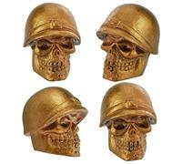 Temzzer Skull Air Tire Valve Caps 4PCS Car Tyre Air Rim Covers Tire Stem Caps for Most Vehicles Bicycles Motorcycles,Copper