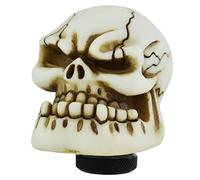 Temzzer Skull Resin Car Gear Shift Lever Handle Heavy Shiny Transmission Gear Shifter Knob for Most Manual Automotive Vehicles (Beige)