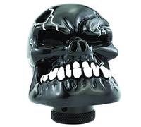 Temzzer Skull Resin Car Gear Shift Lever Handle Heavy Shiny Transmission Gear Shifter Knob for Most Manual Automotive Vehicles (Black)