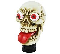Temzzer Skull Resin Car Handle Shift Knob Heavy Shiny Transmission Gear Shift Lever Head for Most Manual Automotive Vehicles (Beige)