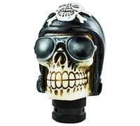 Temzzer Skull Resin Transmission Gear Shifter Stick Knob Heavy Shiny Vehicle Shifter Lever Handle for Most Manual Automotive Vehicles (Black)