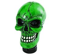 Temzzer Skull Resin Transmission Shift Lever Knob Heavy Shiny Vehicle Shifter Handle Stick Head for Most Manual Automotive Vehicles (Green)