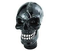 Temzzer Skull Resin Transmission Shift Lever Knob Heavy Shiny Vehicle Shifter Handle Stick Head for Most Manual Automotive Vehicles (Black)