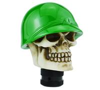 Temzzer Skull Resin Vehicle Gear Handle Stick Knob Heavy Shiny Car Shifter Lever Head for Most Manual Automotive Vehicles (Green)