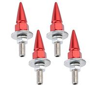 Temzzer Spike Number Plate Screws Car License Plate Bolt Holders Anti-Theft Car Frame Fasteners for Most Motorcycle (Red)
