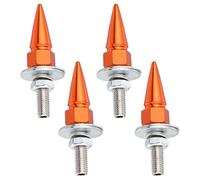 Temzzer Spike Number Plate Screws Car License Plate Bolt Holders Anti-Theft Car Frame Fasteners for Most Motorcycle (Orange)