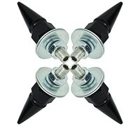 Temzzer Spike Number Plate Screws Car License Plate Bolt Holders Anti-Theft Car Frame Fasteners for Most Motorcycle (Black)