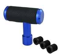 Temzzer T Shifter Knob Leather Shift Knob Gear Shift Stick Head for Most Manual Automatic Vehicles (Blue)