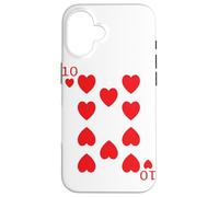 Ten 10 of Hearts Funny Easy Halloween Costumes Front & Back Case for iPhone 16