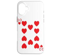 Ten 10 of Hearts Funny Easy Halloween Costumes Front & Back Case for iPhone 16 Plus