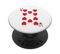 Ten 10 of Hearts Funny Easy Halloween Costumes Front & Back PopSockets Adhesive PopGrip
