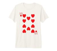 Ten 10 of Hearts Funny Easy Halloween Costumes Front & Back Premium T-Shirt