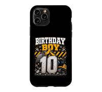 Ten 10th Birthday Construction Excavator 10 Year Old Boys Case for iPhone 11 Pro