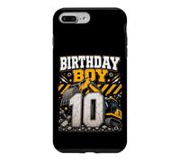 Ten 10th Birthday Construction Excavator 10 Year Old Boys Case for iPhone 7 Plus/8 Plus