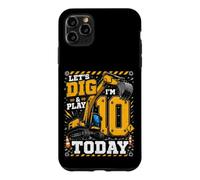 Ten 10th Birthday Excavator Construction 10 Year Old Boys Case for iPhone 11 Pro Max