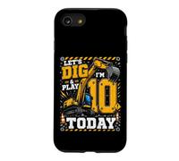 Ten 10th Birthday Excavator Construction 10 Year Old Boys Case for iPhone SE (2020) / 7/8