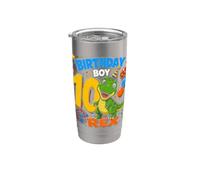 Ten 10yr 10th Birthday Boy Dinosaur 10 Year Old Toddler Boys Stainless Steel Insulated Tumbler