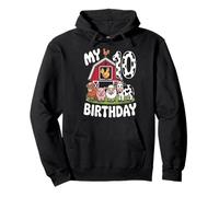 Ten 10yr 10th Birthday Farm Animals 10 Year Old Boys Girls Pullover Hoodie