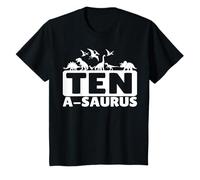 Ten A-saurus 10 Year Old Dinosaur 10th Birthday Boy Girl T-Shirt