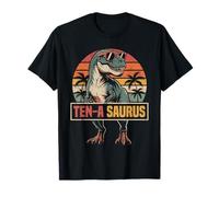 Ten a Saurus Dinosaur Family Match 10th Birthday 10 Yrs Old T-Shirt