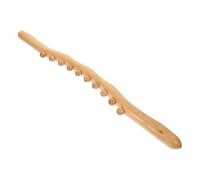 Ten Ball Massage Stick for Adults Beech Manual Back Tool | Whole Body Use, Scraping Therapy Style, Practical Multipurpose Design, Supports Circulation and Muscle Relaxation
