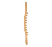 Ten Bead Back Scraping Stick Beech Wood Manual Massage Tool | Portable Scraping Therapy, Smooth No Burrs Teeth Design, for Feet Calves Home
