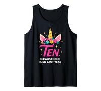 Ten Because Nine Is So Last Year Unicorn Tank Top