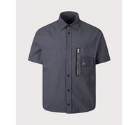 Ten c Mens Garment Dyed Tactel Short Sleeve Shirt - Colour: 953 Carbon Grey - Size: 50/L