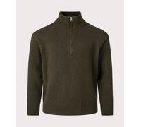 Ten c Mens Maglia Collo Alto Quarter Zip Jumper - Colour: 686 Green Lizard - Size: Large Large