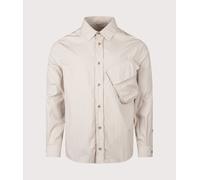 Ten c Mens Piece Dyed Pocket Shirt - Colour: 307 Grey Sand - Size: 52/XL