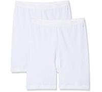 Ten Cate 2 Pack Cotton Seamless Long Shorts, White/Cream/Tan/Black, Sizes S-XXL (White, S)