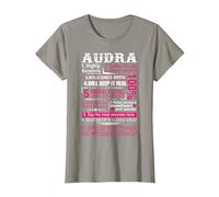 Ten Facts About Women Audra First Name T-Shirt, Women, Slate Grey, Small