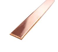 TEN-HIGH Copper Bar Flat Copper Busbar Electrical Copper Buses, 5mm x 50mm x 1000mm,for Large Current Conducting