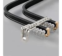 TEN-HIGH Flexible Aluminum Curtain Tracks, Bendable Wall Mount Curtain Rail System, Curtain Double Tracks Luxurious Heavy Conjoined Curtain Rails Silence Track for Office Home (Black,2 * 1.6m)