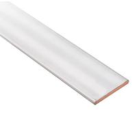 TEN-HIGH Tin-Plated Copper Bar Flat Copper Busbar Electrical Copper Buses, 6mm x 40mm x 1000mm,for Large Current Conducting