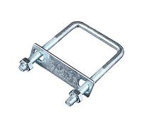 TEN-HIGH U Bolts, Galvanized Square U Bolts, U Bolts Accessories with Nuts, Frame Plate, Round Washers for Boat Trailer Hardware Plumbing(6PCS)