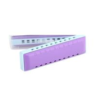 Ten Hole Harmonica Creative Music Beginner Wind Instrument(Purple+light blue)