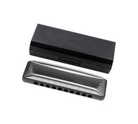 Ten Hole Harmonica Round Mouthpiece Paddy A Key Equal Tone Instrument harmonica Professional Instrument(G Round Gray 2)