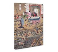 Ten Kings Of Hell By Ahn Gyeon Asian Japanese Canvas Wall Art Print Ready to Hang, Framed Picture for Living Room Bedroom Home Office Décor, 24x16 Inch (60x40 cm)