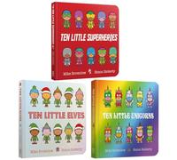 Ten Little Board Book Collection 3 Books Set By Mike Brownlow (Superheroes, Elves & Unicorns)