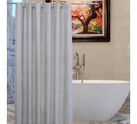 Ten Little (Brand) PEVA Shower Curtain 180x180cm(71x71 Inch) | Waterproof & Mildew Resistant Bathroom Curtain | Lightweight, Easy to Install with Hooks | Solid Shower Curtain 15 Colours (Grey)