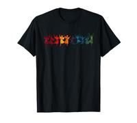 Ten Lords A Leaping Cut-Out Stencil-Style 4 T-Shirt