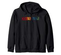 Ten Lords A Leaping Cut-Out Stencil-Style 4 Zip Hoodie