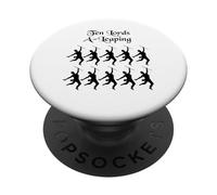Ten Lords A Leaping Twelve Days Of Christmas PopSockets Adhesive PopGrip
