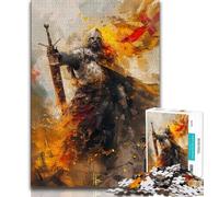 Ten Medieval Angel Knights Jigsaw Puzzles for Adults Teenagers Jigsaws Puzzle,Help The Brain Exercise Addictive Toys to Cultivate Patience Great Gift 38x26cm
