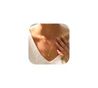 TEN MIRO 18k Chunky Gold Necklace for Women Sweatproof, Non Tarnish Chunky Cross Necklaces Thick Gold Layering Hammered Bold Necklace Stacks Toggle Necklaces for Women, Brass, No Gemstone