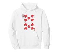 Ten of Hearts | Royal Flush Group Costume Playing Card Pullover Hoodie