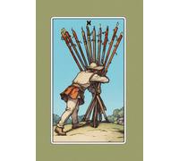 Ten of Wands - Tarot Card Notebook - Card No.36 (Color Ed.): A5 Ruled Lined Tarot Journal Diary Sketchbook Notebook - Ten of Wands (Burden and Overwhelm)
